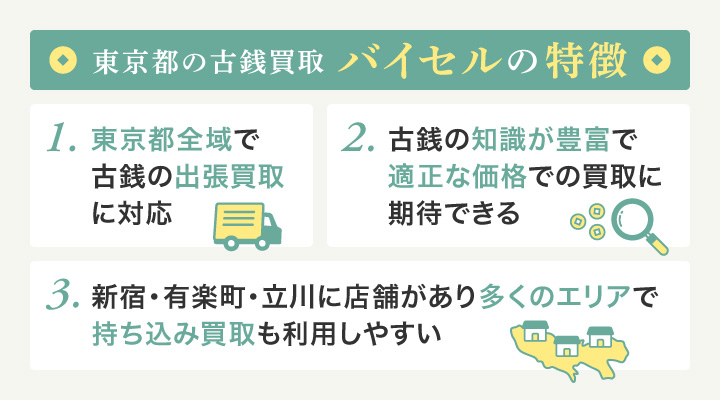 バイセル古銭買取東京