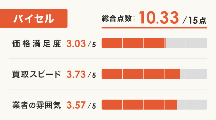 バイセルのレーダーチャート