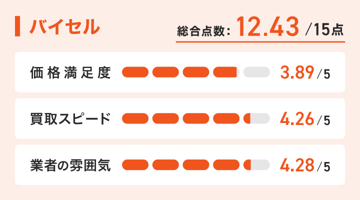 バイセルのレーダーチャート