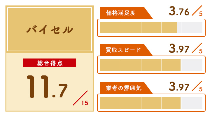 バイセルのレーダーチャート