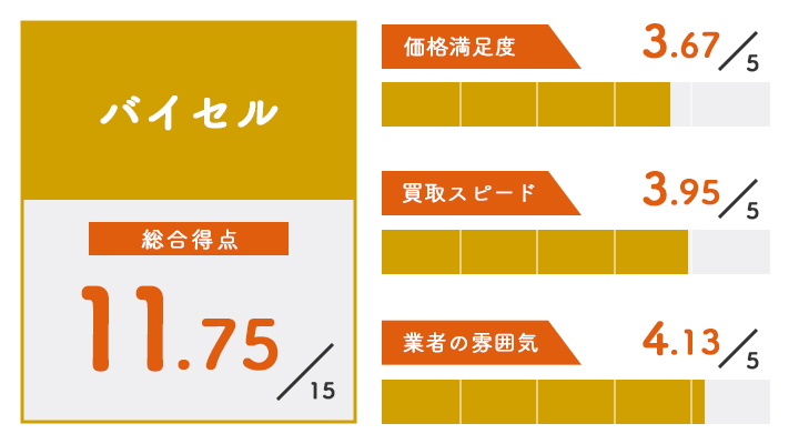 バイセルのレーダーチャート