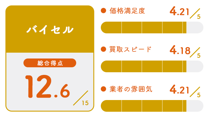 バイセルのレーダーチャート