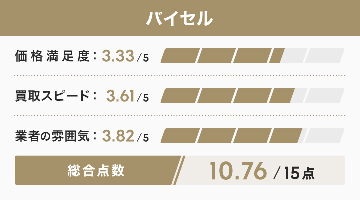 バイセルのレーダーチャート