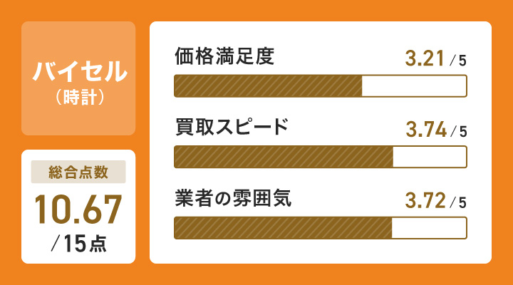 バイセルのレーダーチャート