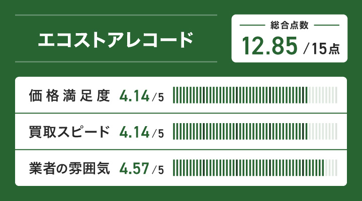 エコストアレコードのレーダーチャート