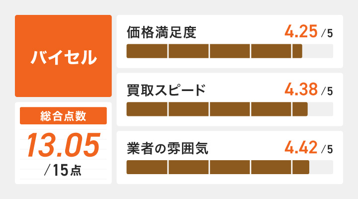 バイセルのレーダーチャート