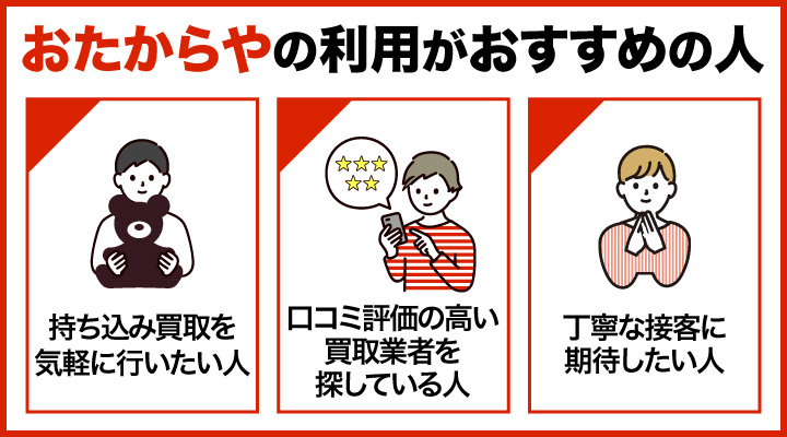 おたからやの利用がおすすめの人