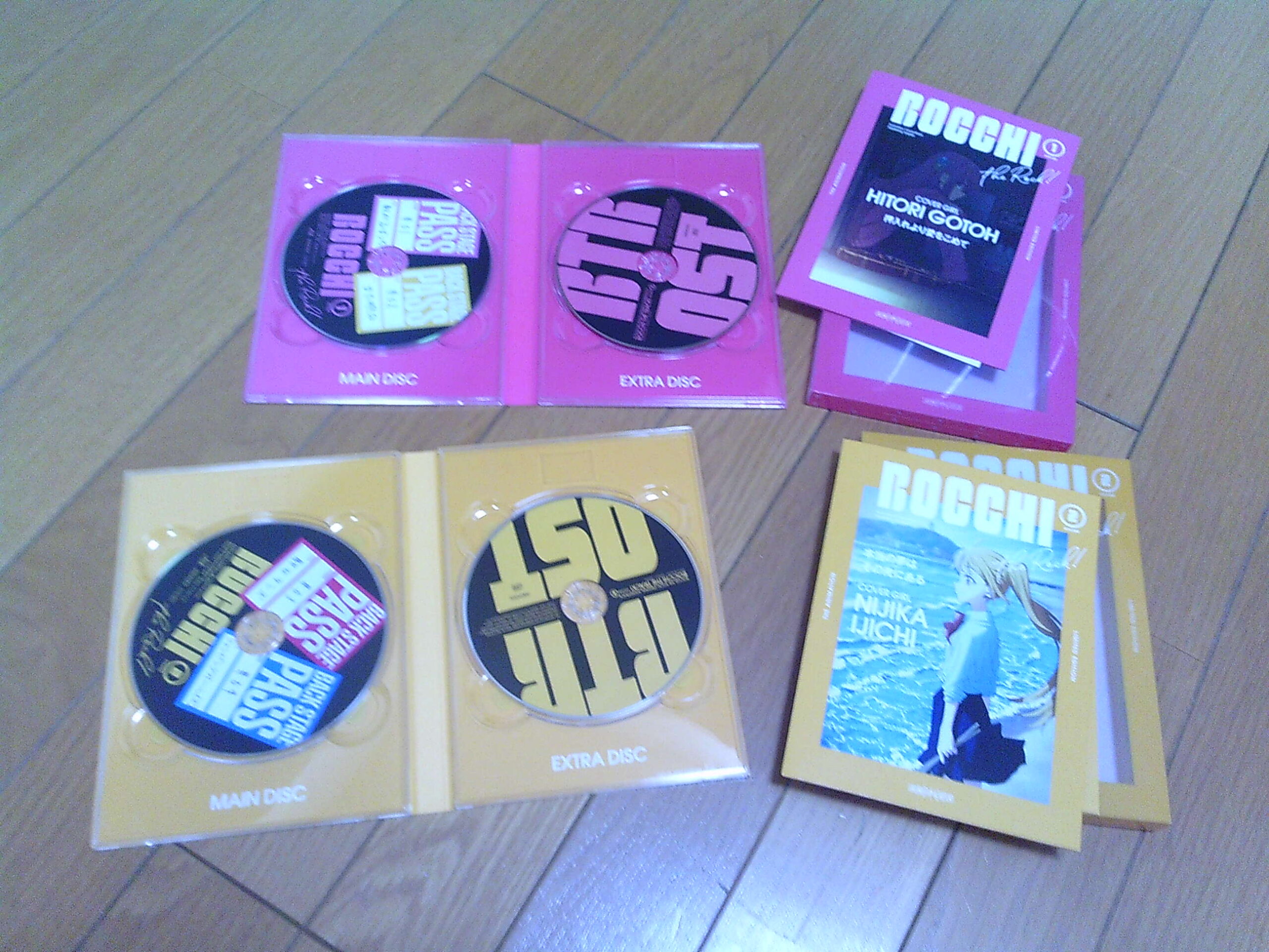 「ぼっち・ざ・ろっく！Volume1, 2」のDVD2枚