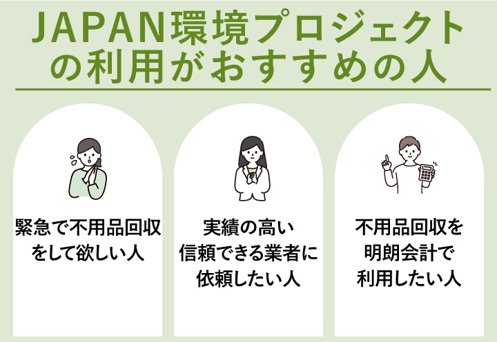 JAPAN環境プロジェクトの利用がおすすめの人