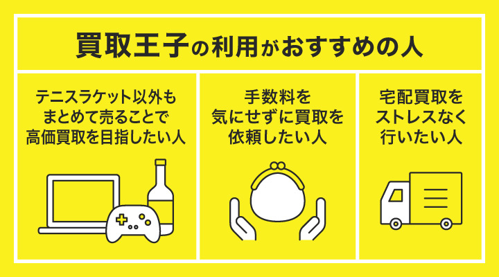 テニスラケット買取における買取王子の利用がおすすめの人の画像