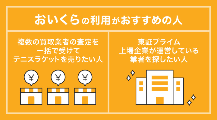 テニスラケット買取におけるおいくらの利用がおすすめの人の画像