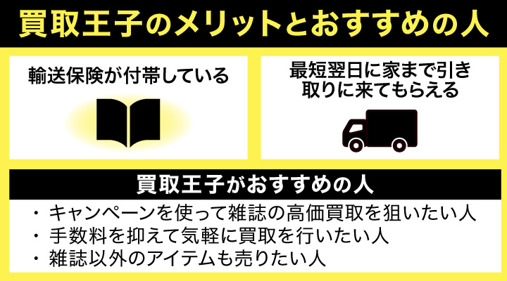 雑誌買取における買取王子のメリットとおすすめの人の画像