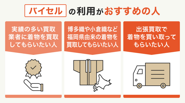 福岡で着物買取におけるバイセルの利用がおすすめの人の画像