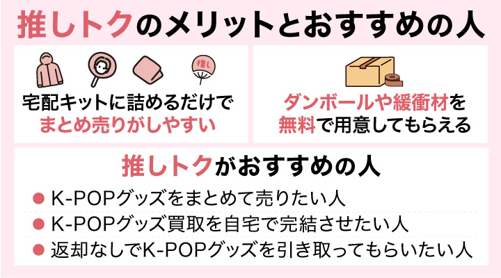 kpopグッズ買取における推しトクのメリットとおすすめの人の画像