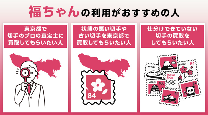 東京の切手買取における福ちゃんの利用がおすすめの人の画像