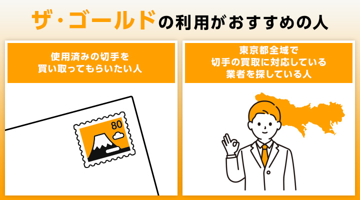 東京の切手買取におけるザ・ゴールドの利用がおすすめの人の画像