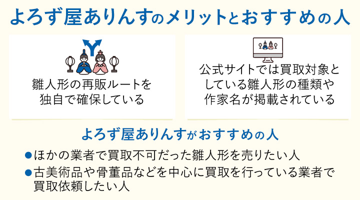 雛人形買取におけるよろず屋ありんすのメリットとおすすめの人の画像